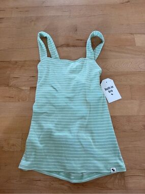 abercrombie kids Mint Green & White Stripe Tank Top